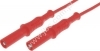 2312-IEC-50-RT  Przewód PVC 1,0mm2, 1,0m, 2x wtyk prosty 4mm, czerwony, dł. 50Cm, ELECTRO-PJP, 2312IEC50RT